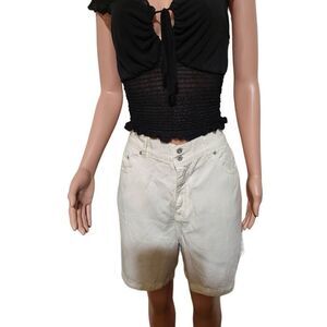 Pulp women's high waist white/cream Junlon summer shorts size 14/L